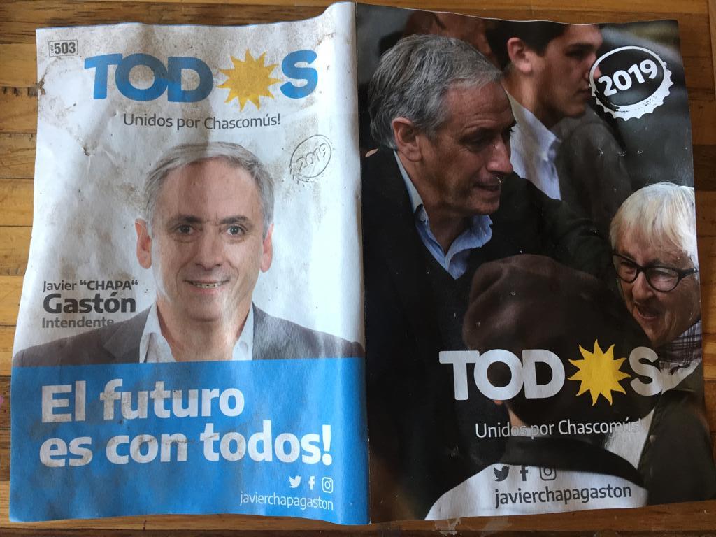 Ya en plena veda electoral, hay un detalle no menor en lo que fue el reparto de boletas en los umbrales de las casas de Chascomús.