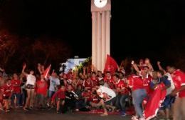 Los hinchas del Rojo festejaron la obtención de la Sudamericana