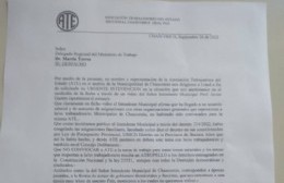 ATE denuncia la "dictatorial y fascista" actitud del intendente Gastón