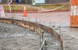 Avanza la construcción de la nueva rotonda en Machado y Escribano