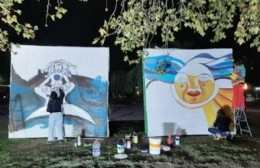 Artistas locales pintaron mural itinerante sobre la mujer y la tierra