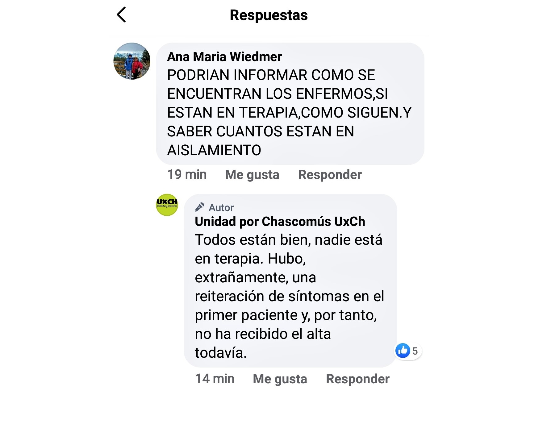 Si usted quiere saber el estado de los pacientes de coronavirus en la ciudad…