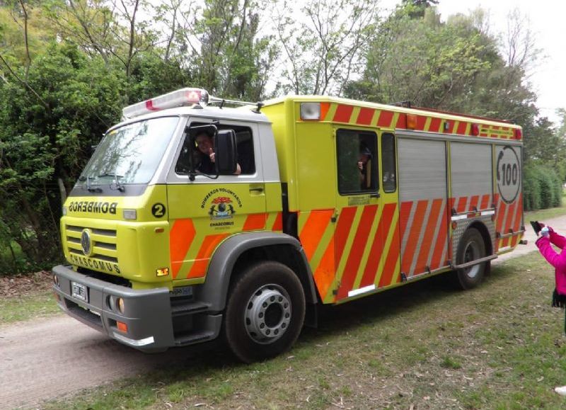 Intervención de los bomberos.