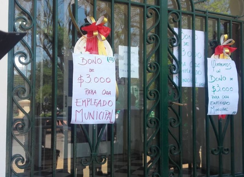 Reciente reclamo, cuando el Municipio se negó a pagar el plus aprobado por el Concejo.