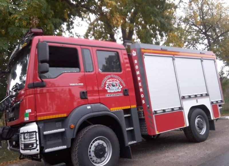 Intervención de los bomberos.