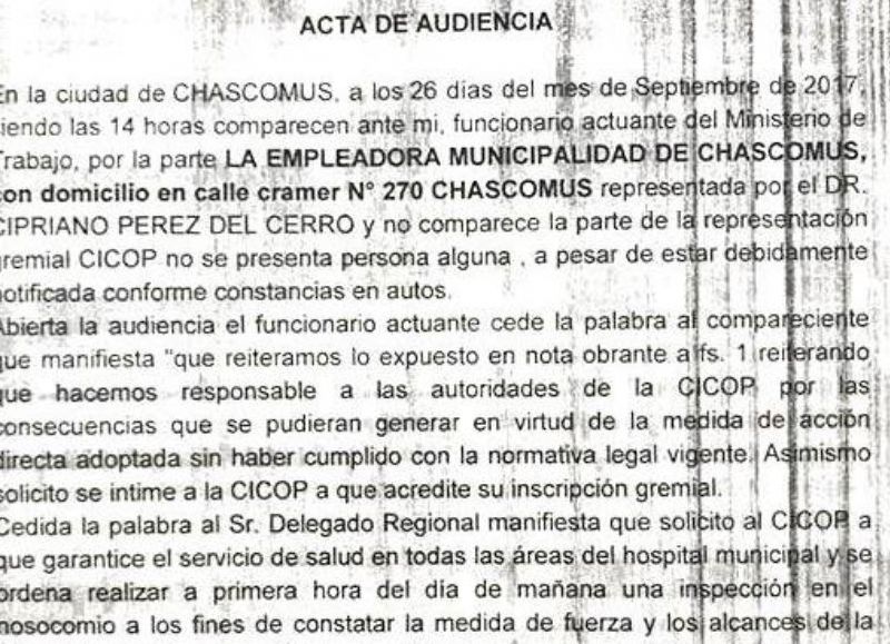 La postura de la comuna.