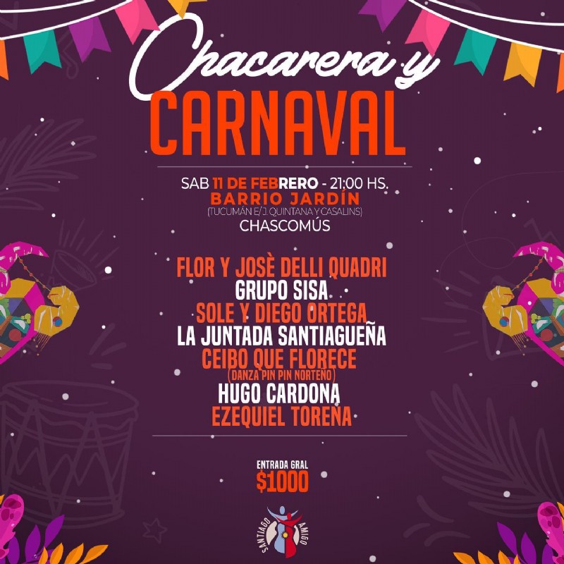 “Viví con nosotros esta peña a pura chacarera y todo el color del carnaval andino”, manifestaron desde Santiago Amigo.