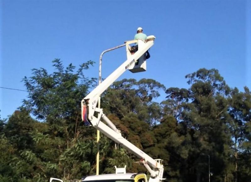 Cuadrilla en plena labor.