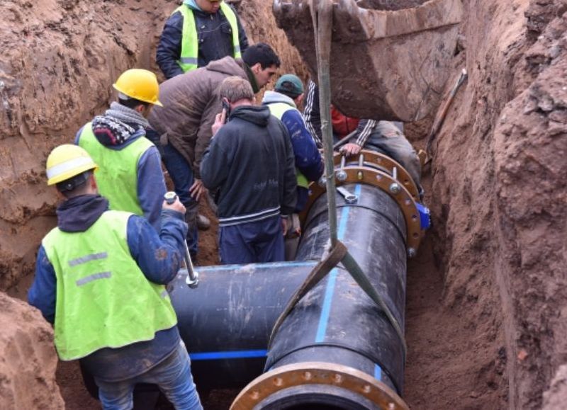 Cuadrilla en plena labor.