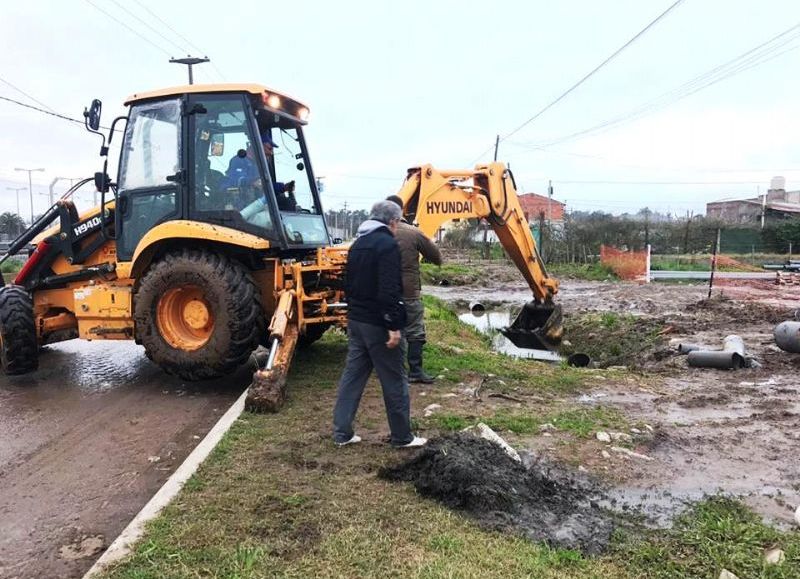 El intendente recorrió los lugares más afectados.