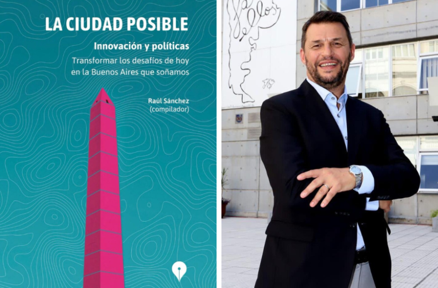 La tapa del libro y su autor.