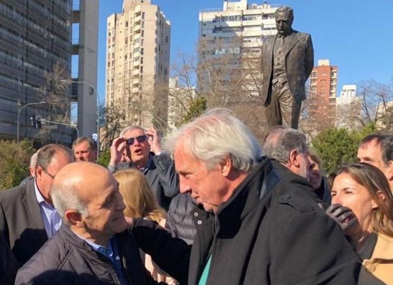 Junto a Daniel Salvador, en La Plata.