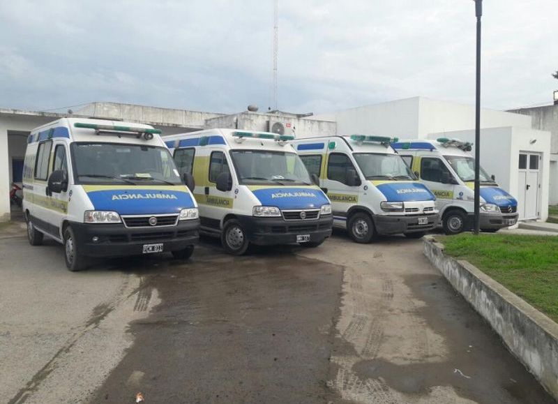 Parte del parque automotor comunal.