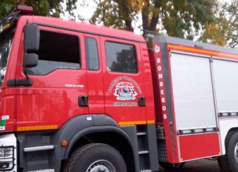 Intervención de los bomberos.