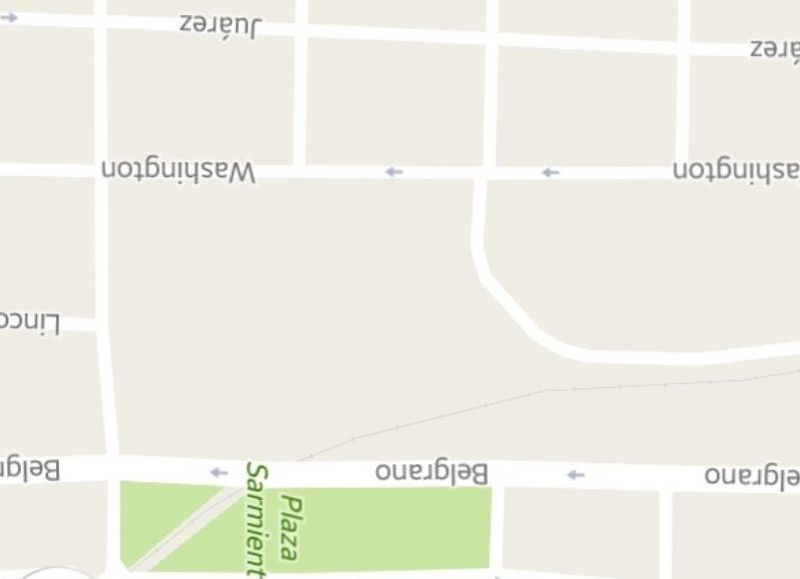 Mapa, frente a la Plaza Sarmiento un lugar con mucha historia en la ciudad.