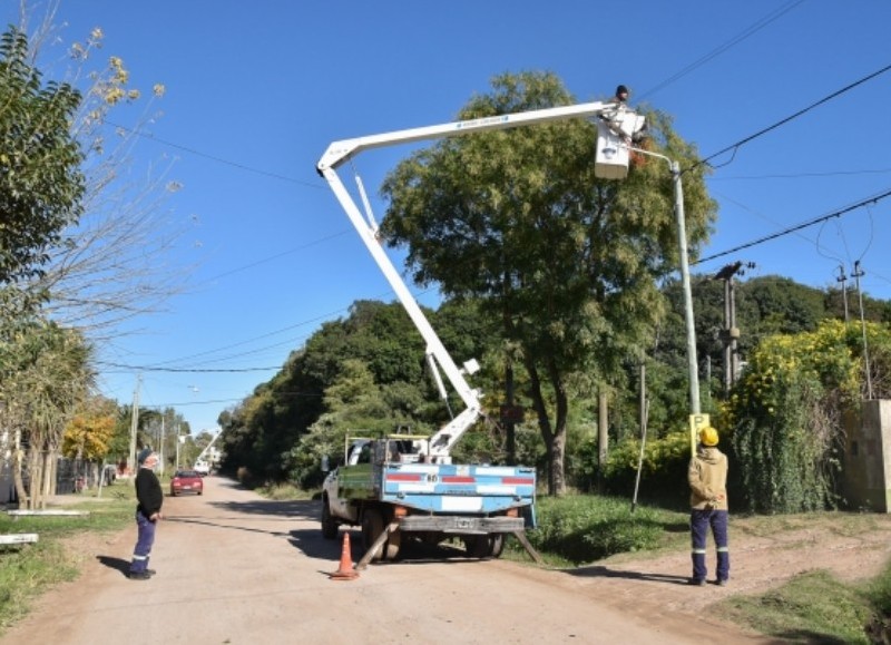 Cuadrilla en plena labor.