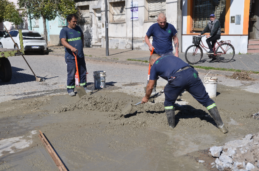 Las tareas motivaron la reducción parcial del tránsito en ese sector de la ciudad.