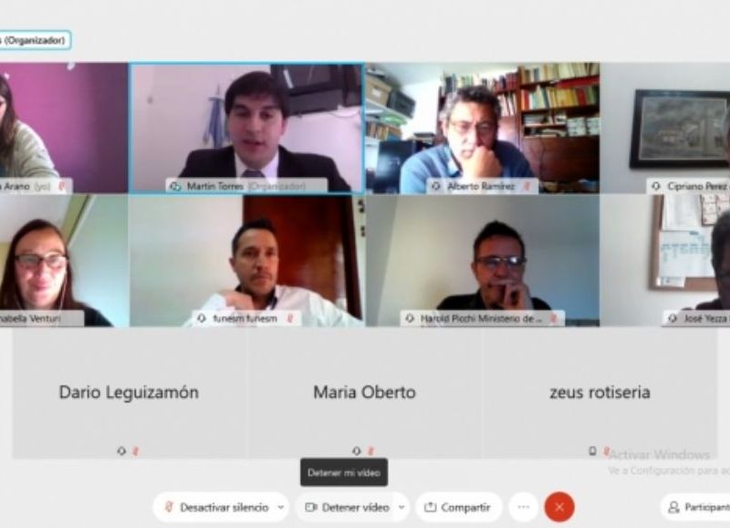 Un pasaje de la videoconferencia.