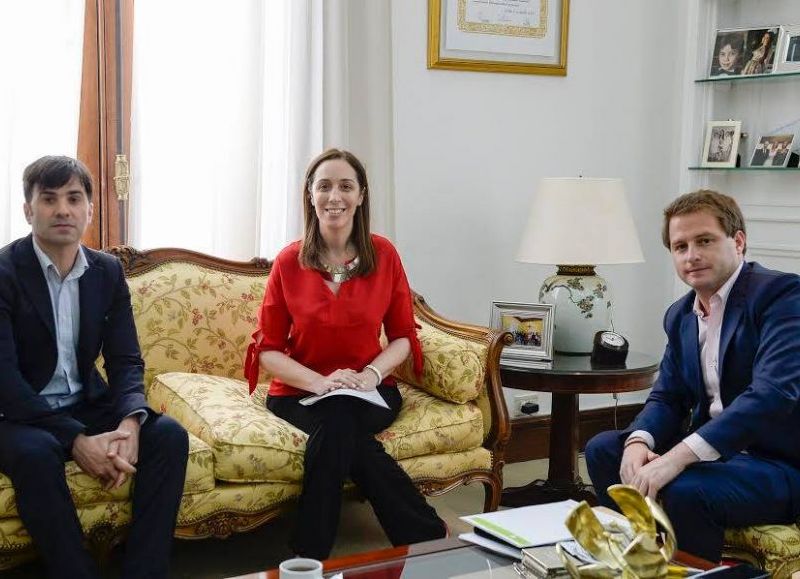 María Eugenia Vidal, recibió al intendente Francisco Echarren y Alex Campbell.
