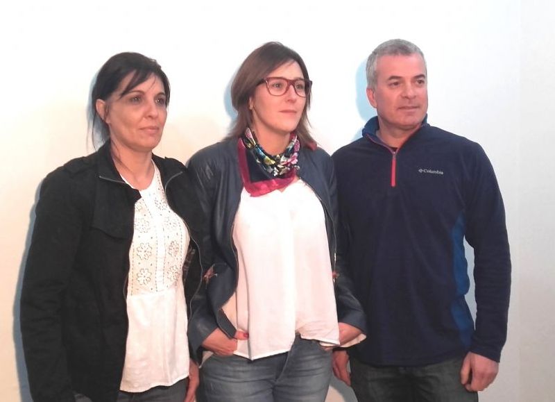 Raquel Moreno, Alexa Oyhamburu y Gerardo Bava.