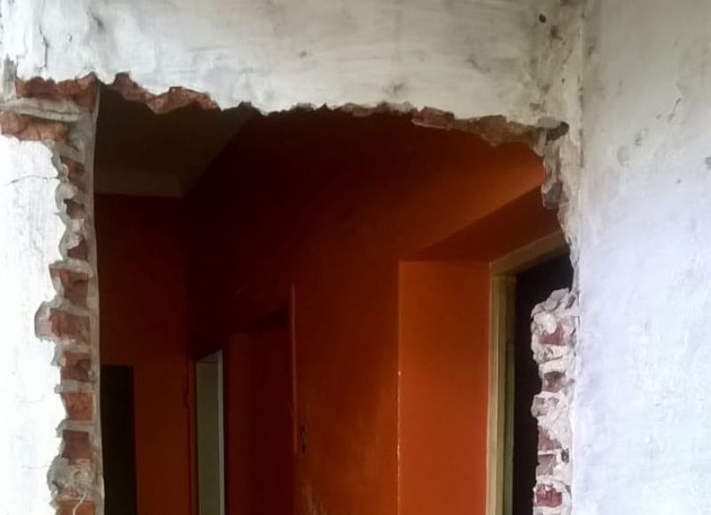 Así quedó la casa luego de ser desalojada.