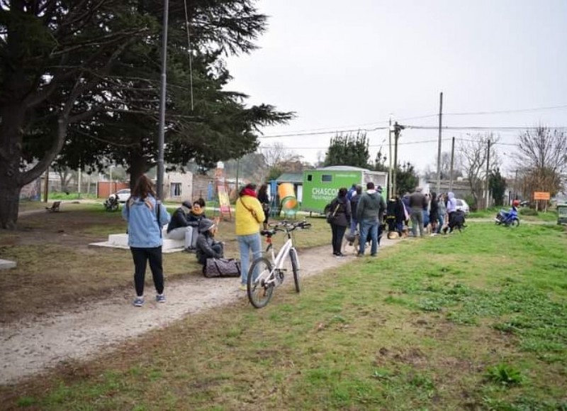 Otra jornada en el barrio La Noria.