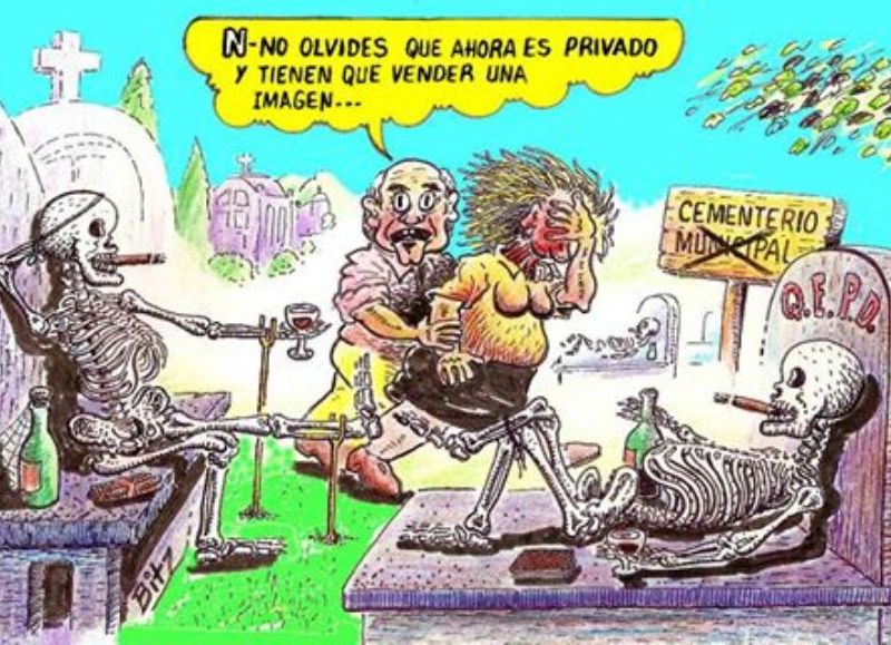 Un cementerio poco serio. (Chiste: Rubén Bitz)