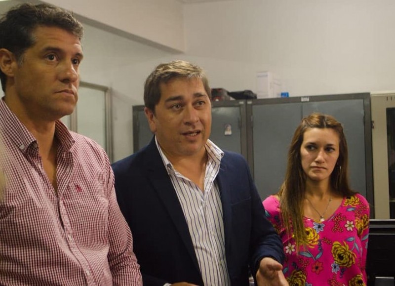 Evelyn Gazzaniga junto al diputado "Cote" Rossi.