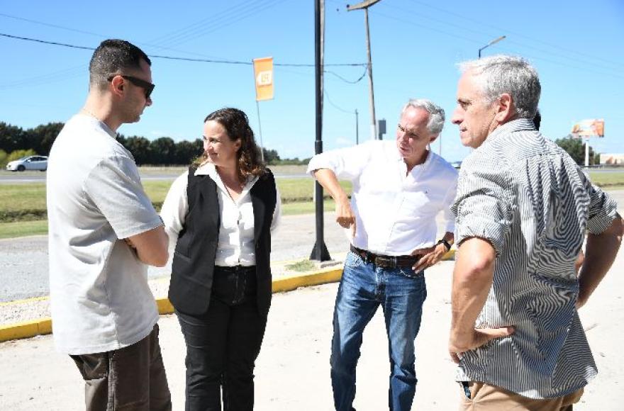 El presidente de la concesionaria, José Arteaga, visitó la ciudad en el marco de una recorrida por la Autovía 2.