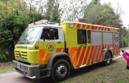 Bomberos sofocaron incendio de una moto