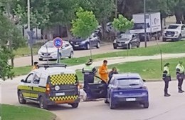 Resultó lesionado trabajador que pintaba una bicisenda