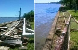 El temporal causó destrozos en Pesca y Náutica