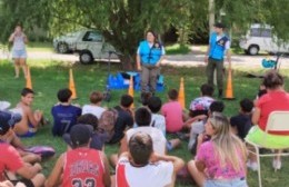 Acciones de concientización vial para niños y niñas de las colonias de verano