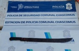 Secuestran machete de 70 centímetros en una causa por amenazas agravadas