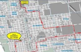 El recorrido del desfile por los festejos del Día del Bombero
