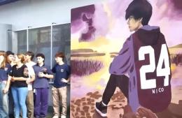 Se inauguró en la Escuela Industrial un mural que recuerda a Nicolás Riccardi