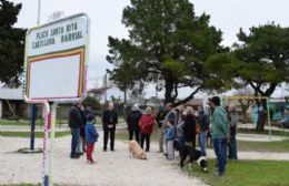 La Plaza del barrio Florentino Ameghino tiene nuevo nombre: Santa Rita