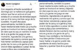 Aclaración de uno de los protagonistas del hecho en la YPF