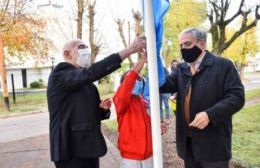 Lucila y su jura a la bandera en representación de los alumnos de 4° año