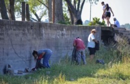 Limpieza en la laguna: retiraron ocho bolsones de residuos