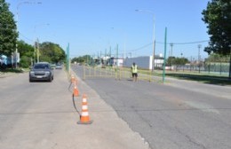 Corte al tránsito vehícular en el carril central de la Avenida Presidente Alfonsín