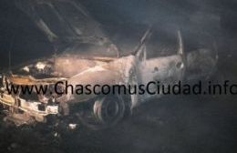 Incendio total de un vehículo