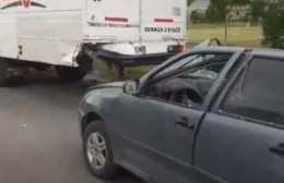 Se descompensó mientras manejaba y chocó un camión estacionado