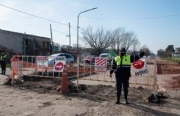 Avanza la reparación de calzada en Presidente Alfonsín y La Porteña