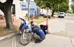 Implementan dársenas para el estacionamiento de motos en la calle Dolores