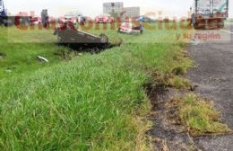 Despistó una camioneta en la Autovía 2