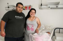 Nació Aurora, la primera beba del año en el Hospital Municipal San Vicente de Paul