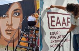 Con la presencia de la familia de María Angélica Mellace, se inauguró el mural en el Cementerio Municipal